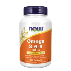 NOW Omega 3-6-9 1000 mg 100 Softgels | Ómega 3 6 9 para Saúde do Coração, Pele e Imunidade