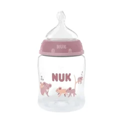 NUK Biberão First Choice Silicone Rosa S +0 Meses 150ml | Controlo Temperatura