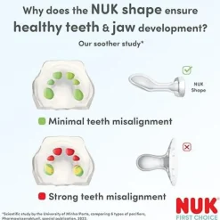 NUK First Choice Chupetas Silicone Rosa 18-36M Pack 2 | Macaco e Canguru