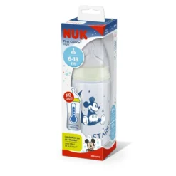 Nuk First Choice Night Mickey Biberão Silicone 300ml 6-18M