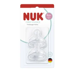 NUK First Choice Tetina Silicone Fluxo XL +6 Meses 2 Uni.
