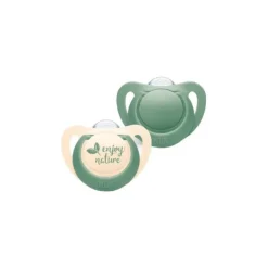 Nuk For Nature Chupetas Silicone Verde T1 0-6M