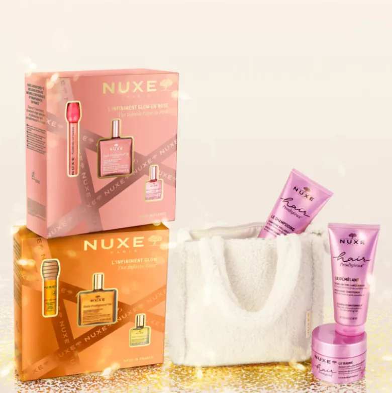 NUXE Coffret Natal The Infinite Glow In Pink Prodigieuse | 2 Óleos + Sérum Labial