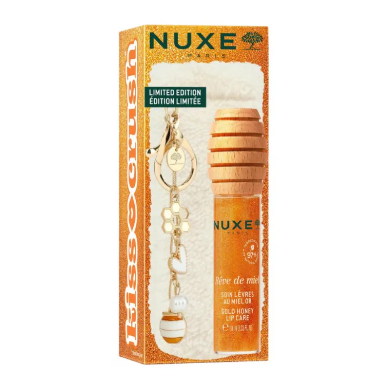 Nuxe Kiss&Crush Rêve de Miel Sérum Labial Dourado | Gloss Dourado + Charms