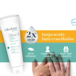 Oleoban Creme Antiprurido 100g | Alívio Imediato da Comichão | Reduz Vermelhidão | Pele Muito Seca