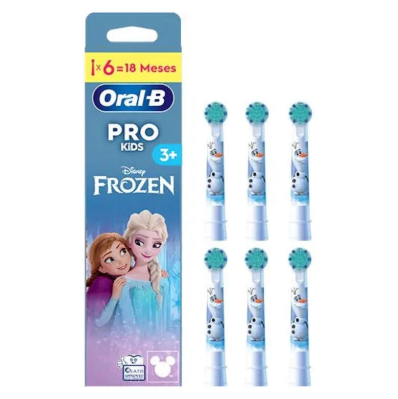 Oral-B Pro Kids Frozen Recarga x6 +3 Anos Cerdas Extra Suaves