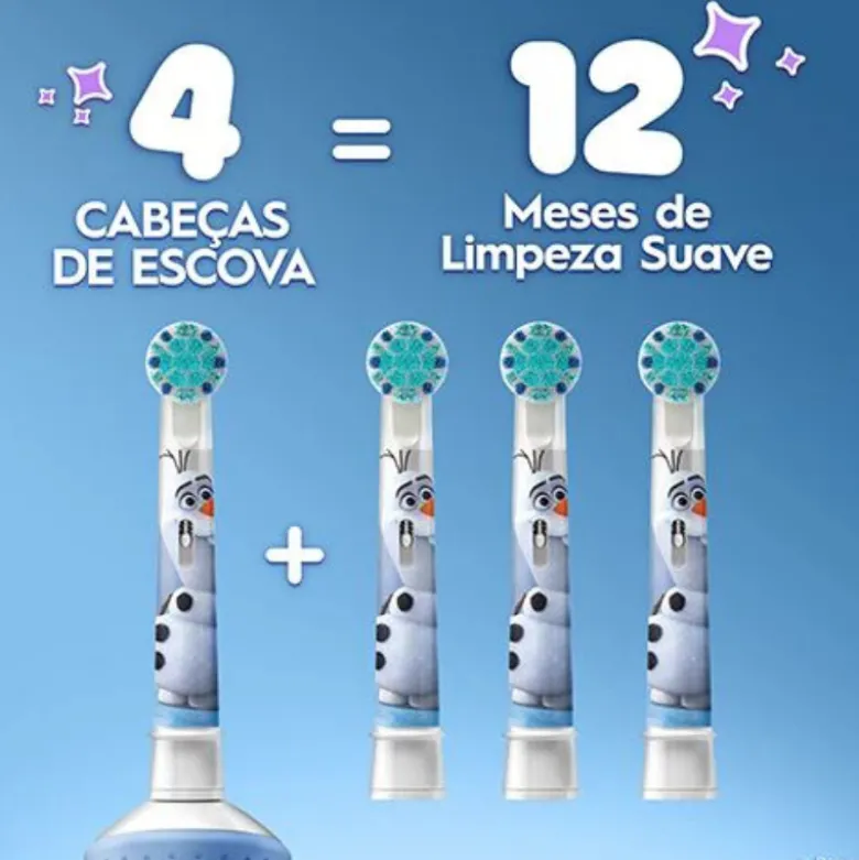 Oral-B Pro Kids Frozen Recarga x6 +3 Anos Cerdas Extra Suaves