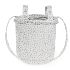 Pasito a Pasito Bolsa Cesta Maternidade Little Bloom Flowers Grey | Estilo Bucket