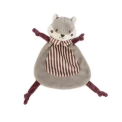 Pasito a Pasito Doudou Esquilo Cherry Strips 21cm | Peluche de Aconchego para Bebé