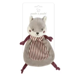 Pasito a Pasito Doudou Esquilo Cherry Strips 21cm | Peluche de Aconchego para Bebé
