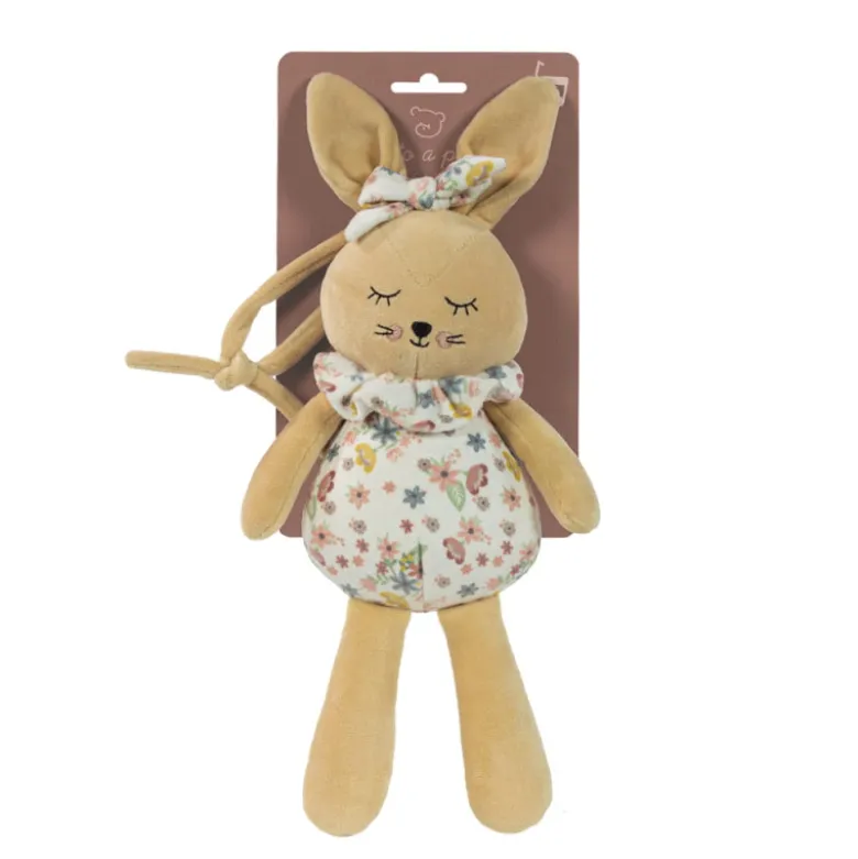 Pasito a Pasito Peluche Musical Coelho Garden 30cm | Puxar o Rabo para Tocar Música