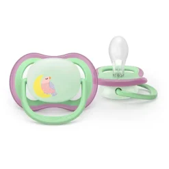 Philips Avent Ultra Air Chupeta Noturna 6-18M | Borboleta e Tucano - Brilha no Escuro | 2 Unidades
