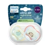 Philips Avent Ultra Air Chupeta Noturna 0-6M | Preguiça e TIgre - Brilha no Escuro