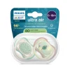 Philips Avent Ultra Air Chupeta Verde e Folhas 6-18M | 2 Chupetas Silicone