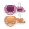 Philips Avent Ultra Soft Chupeta +18M Lilás e Laranja | Para Pele Sensível Bebé