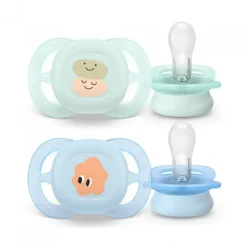 Philips Avent Ultra Start Chupeta Menta/Azul Bonecos 0-2m x2
