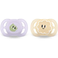 Philips Avent Ultra Start Chupeta Monstro e Flor 0-2M | 2 Chupetas Silicone