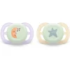 Philips Avent Ultra Start Chupeta Noturna Lua e Estrela 0-2M | 2 Chupetas Brilham no Escuro
