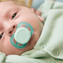 Philips Avent Ultra Start Chupeta Verde e Azul 0-2M | 2 Chupetas Silicone
