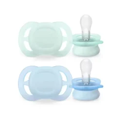 Philips Avent Ultra Start Chupeta Verde e Azul 0-2M | 2 Chupetas Silicone