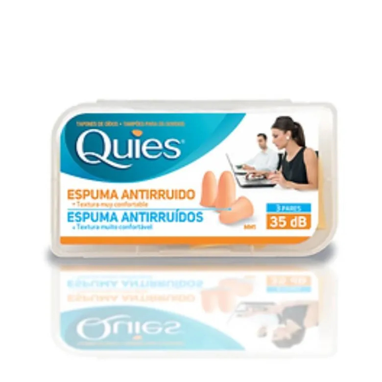 Quies Tampões Auriculares Espuma Natural 3 Pares