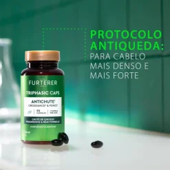 René Furterer Triphasic Caps Antiqueda 90 Cápsulas | Trava a Queda e Fortalece o Cabelo