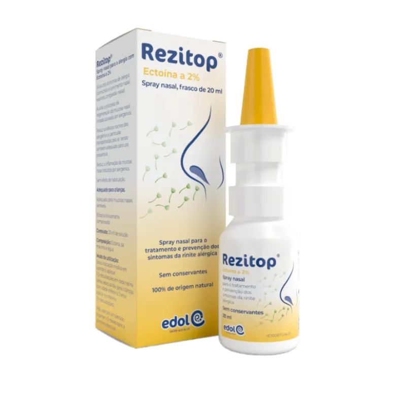 Rezitop Spray Nasal 20ml | Ectoína 2% para Rinite Alérgica | Alívio Natural sem Habituação