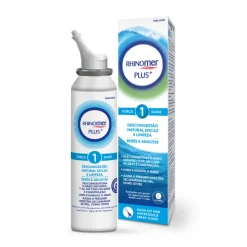 Rhinomer Plus+ Spray Nasal Força 1 Suave 200ml | Água do Mar para Bebés e Adultos