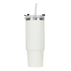 Runbott Copo Termo Latt Cream 800ml | Mantém Frio 28h & Quente 12h | Tampa com Palhinha | Tecnologia Evertaste