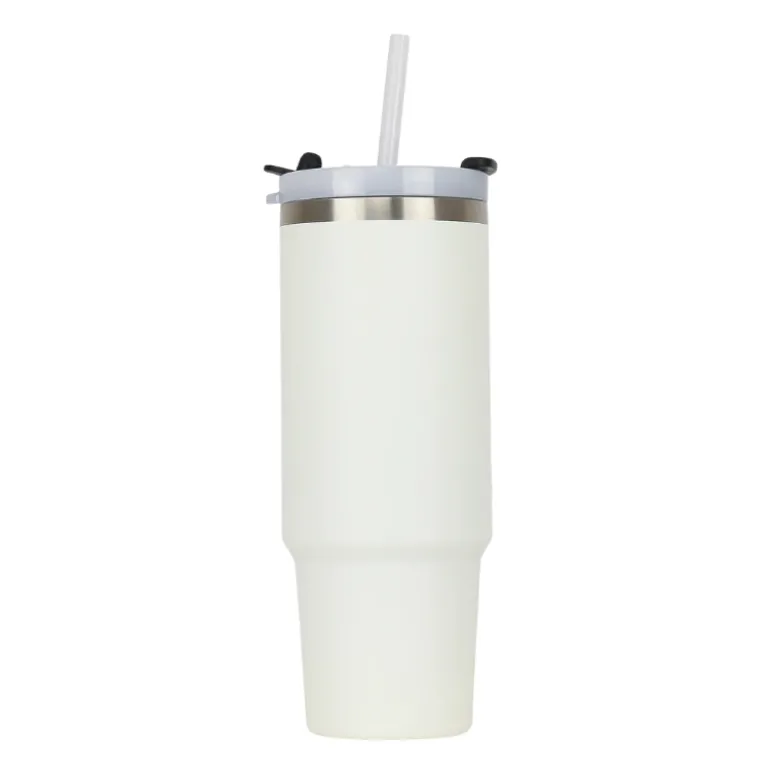 Runbott Copo Termo Latt Cream 800ml | Mantém Frio 28h & Quente 12h | Tampa com Palhinha | Tecnologia Evertaste