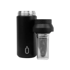 Runbott Copo Térmico Mii Black 350ml | Com Infusor | Mantém Quente 12h & Frio 24h