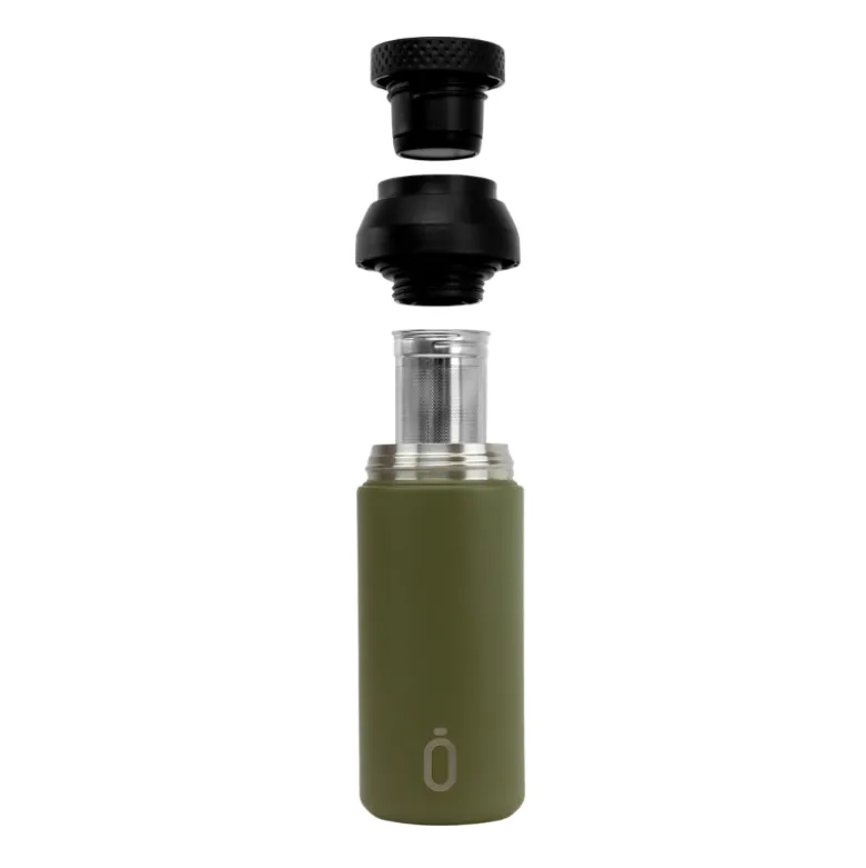 Runbott Copo Térmico Mii Laurel 350ml | Com Infusor | Mantém Quente 12h & Frio 24h
