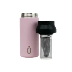 Runbott Copo Térmico Mii Powder Pink 350ml | Com Infusor | Mantém Quente 12h & Frio 24h