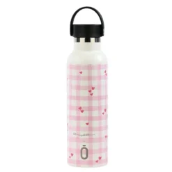 Runbott Garrafa Tortuguita Blanca Vichy Sweet 600ml | Design Exclusivo | Mantém Frio 24h & Quente 12h | Revestimento Cerâmico