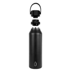 Runbott Garrafa Térmica Mii 60 Benfica 600ml | Escudo Black | Mantém Frio 32h & Quente 24h