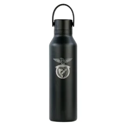 Runbott Garrafa Térmica Mii 60 Benfica 600ml | Escudo Black | Mantém Frio 32h & Quente 24h