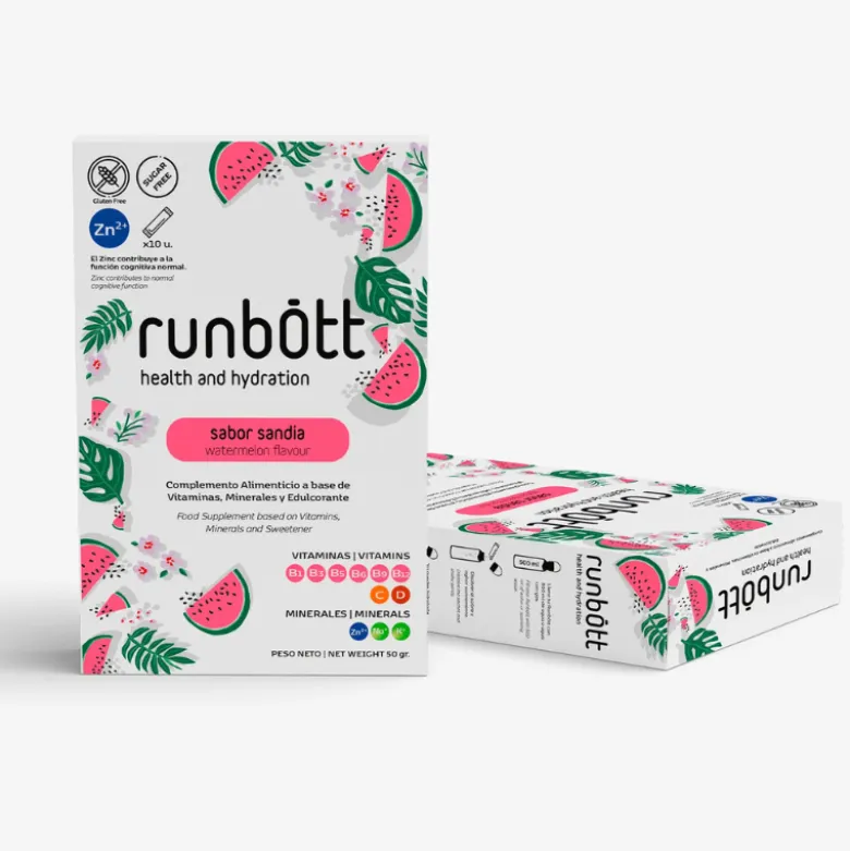Runbott Health & Hydration Melancia 10 Saquetas | Multivitamínico