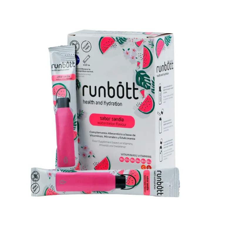 Runbott Health & Hydration Melancia 10 Saquetas | Multivitamínico