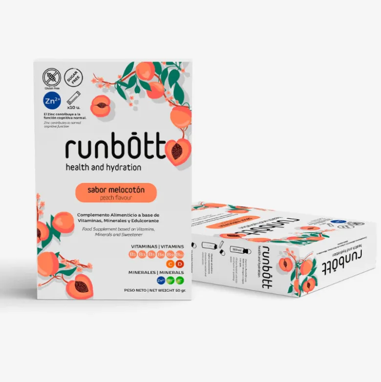 Runbott Health & Hydration Pêssego 10 Saquetas | Multivitamínico