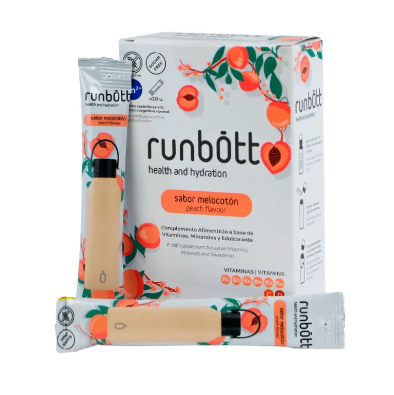 Runbott Health & Hydration Pêssego 10 Saquetas | Multivitamínico