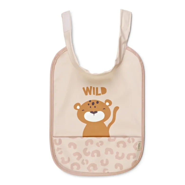 Saro Babete Impermeável Born To be Wild | Ajustável com Velcro | Fácil Limpeza