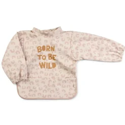 Saro Babete Impermeável com Mangas Born To Be Wild | Ajustável com Velcro | Fácil Limpeza