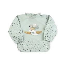 Saro Babete Impermeável com Mangas Little Explorers | Ajustável com Velcro | Fácil Limpeza