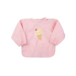 Saro Babete Impermeável com Mangas Rosa Gelado