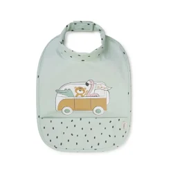 Saro Babete Impermeável Little Explorers | Ajustável com Velcro | Fácil Limpeza