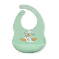 Saro Babete Impermeável Little Explorers Hortelã | Babete Aprendizagem Alimentação BLW, Anti Manchas, Fácil Limpeza