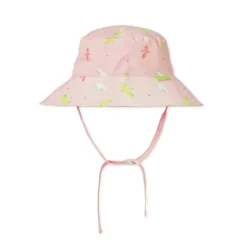 Saro Chapéu de Proteção Solar Tropicool Pink 0-6 Meses | Reversível com Cordões