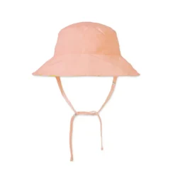 Saro Chapéu de Proteção Solar Tropicool Pink 6-18 Meses | Reversível com Cordões