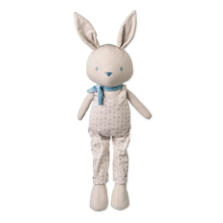 Saro Coelhinho de Pano Gigante Cotton Bunnies Sage - Peluche Bebé Suave e Decorativo