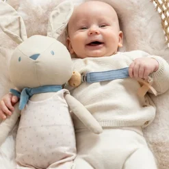 Saro Coelhinho de Pano Gigante Cotton Bunnies Sage - Peluche Bebé Suave e Decorativo